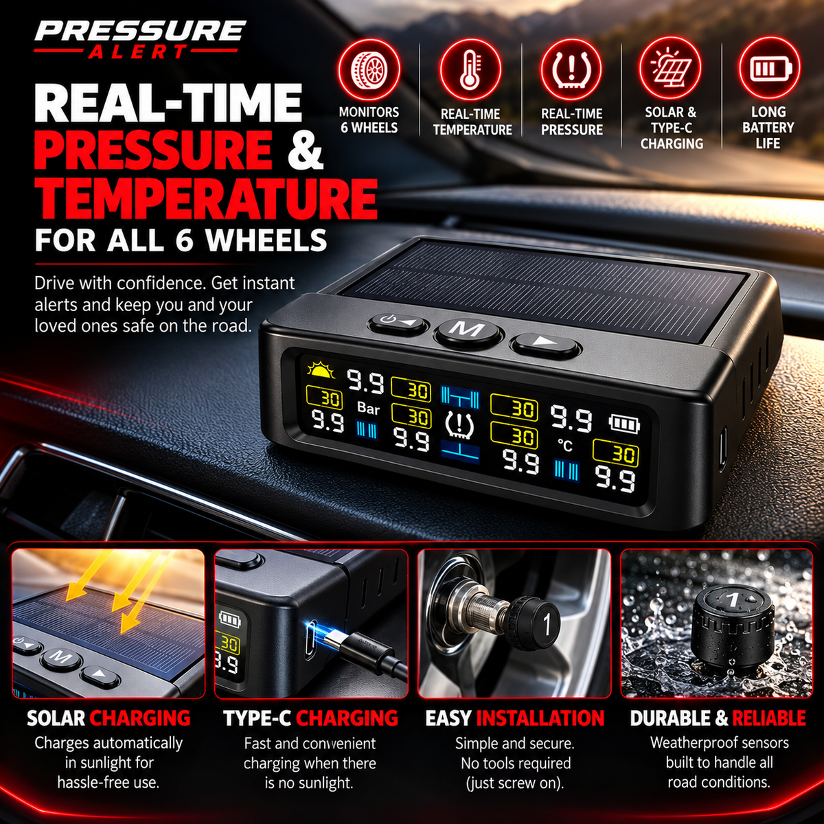 Pressure Alert™ SafeDrive Monitor S6